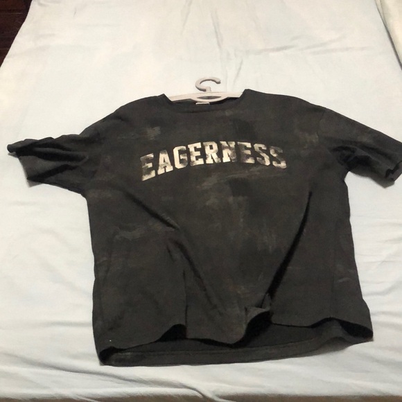 None Other - Men's black short-sleeved T-shirt